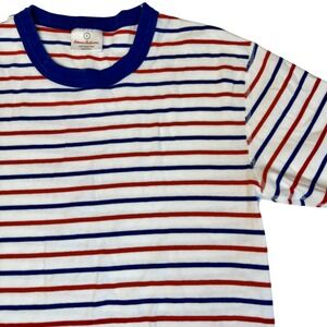 Hanna Andersson Striped Short Sleeve Tee Women's S Red Blue Nautical